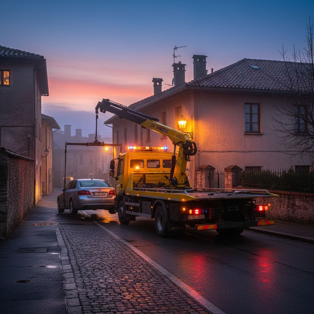 Abschleppfahrzeug im Einsatz