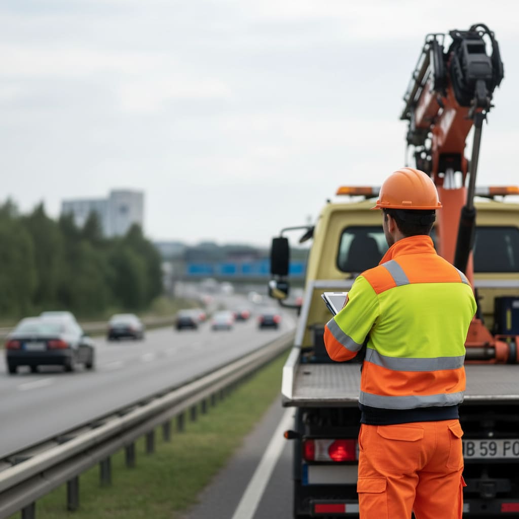 Abschleppteam im Einsatz